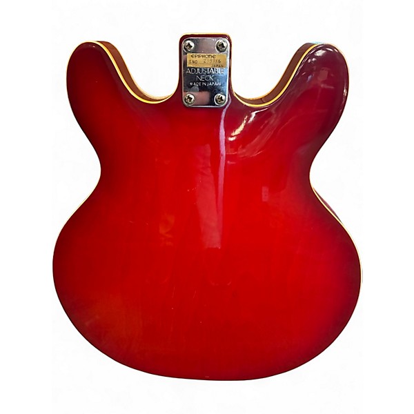 Vintage 1970s Epiphone EA250 TREM Trans Red Hollow Body Electric Guitar