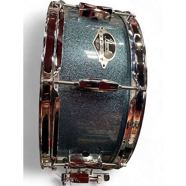 Used Pearl 5.5X14 Export Series Snare Aqua Blue Sparkle Drum