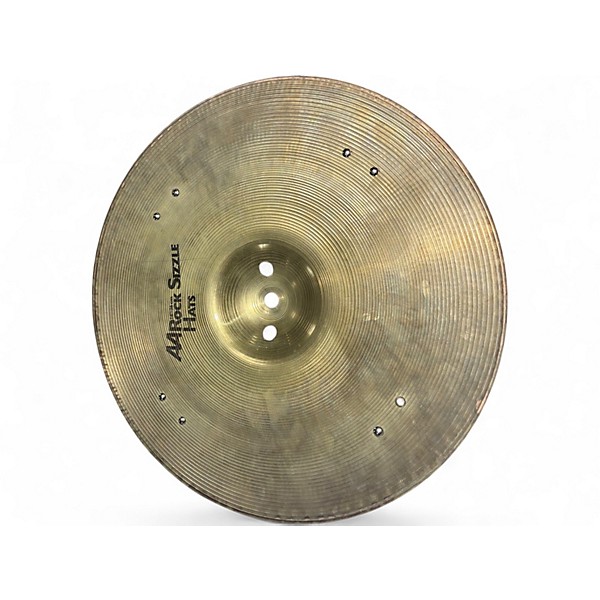 Used SABIAN 14in AA ROCK SIZZLE HI HATS Cymbal