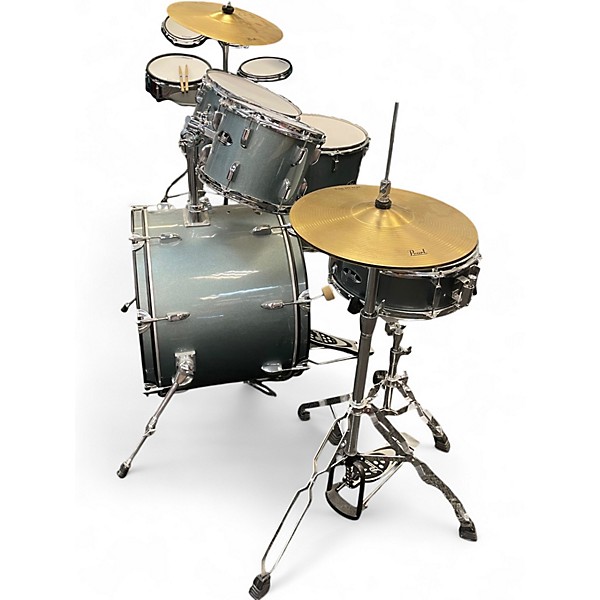 Used Pearl 5 Piece Roadshow Charcoal Metallic Drum Kit
