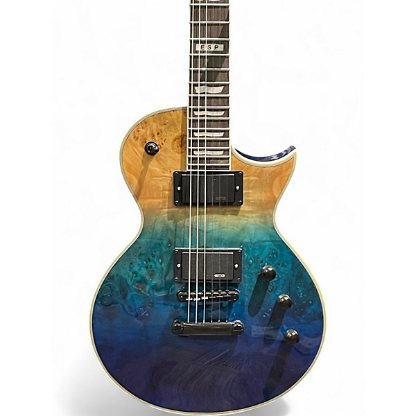 Used ESP E-II Eclipse Natural Blue Fade Solid Body Electric Guitar