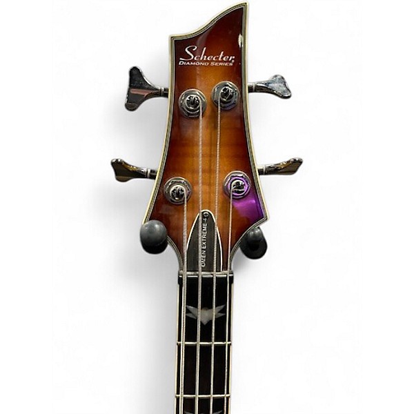 Used Schecter Guitar Research Omen Extreme 4 String Trans Orange Electric Bass Guitar