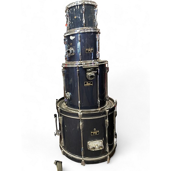 Used Pearl 4 Piece Export Blue Drum Kit