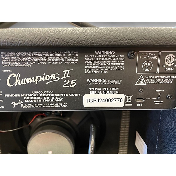 Used Fender Champion II 25 Guitar Combo Amp