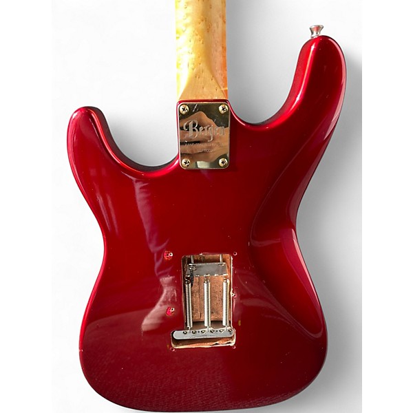 Used Bergen ST Candy Apple Red Solid Body Electric Guitar