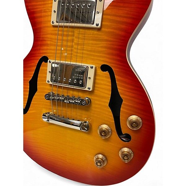 Used Epiphone Les Paul Standard Florentine Pro Cherry Sunburst Hollow Body Electric Guitar