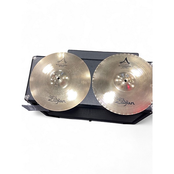 Used Zildjian 14in A Custom Mastersound Hi Hat Pair Cymbal