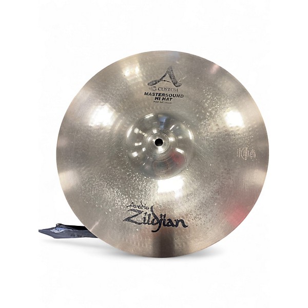 Used Zildjian 14in A Custom Mastersound Hi Hat Pair Cymbal