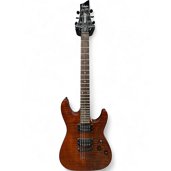 Used Schecter Guitar Research Diamond Series Gryphon Trans Brown Solid Body Electric Guitar