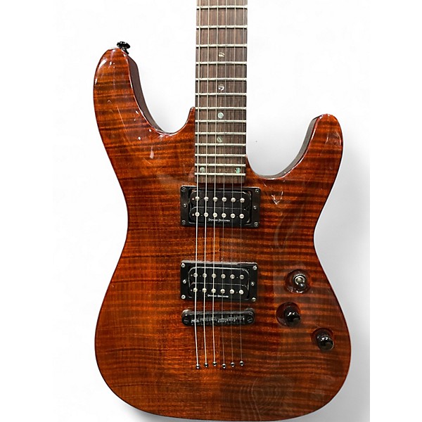 Used Schecter Guitar Research Diamond Series Gryphon Trans Brown Solid Body Electric Guitar