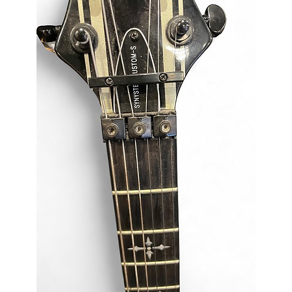 Used Schecter Guitar Research Synyster Gates Signature Custom Black Pinstripe Solid Body Electric Guitar