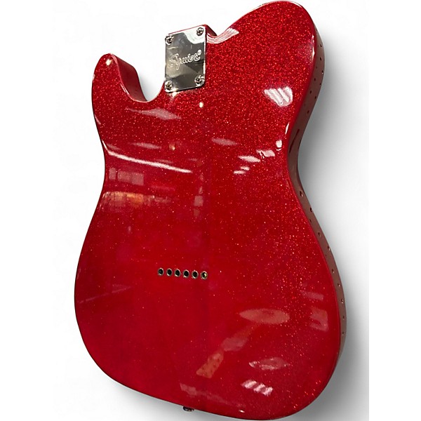 Used Squier Telecaster RED SPARKLE Solid Body Electric Guitar