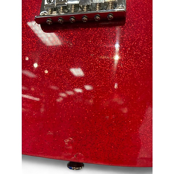 Used Squier Telecaster RED SPARKLE Solid Body Electric Guitar
