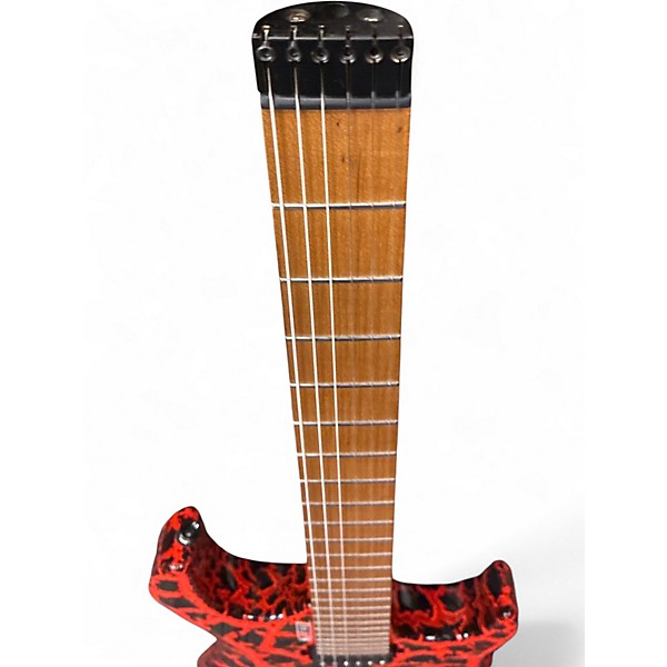 Used Kiesel Kiesel k series headless Capri Orange spotted Solid Body Electric Guitar