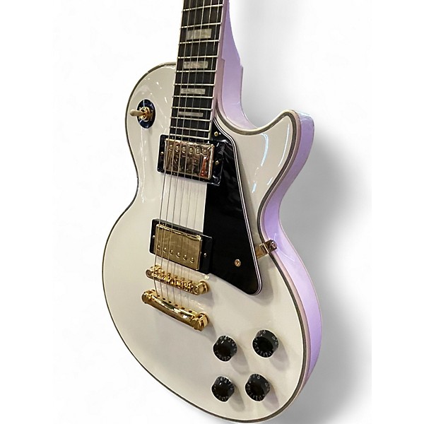 Used 2020s Epiphone Les Paul Custom White Solid Body Electric Guitar