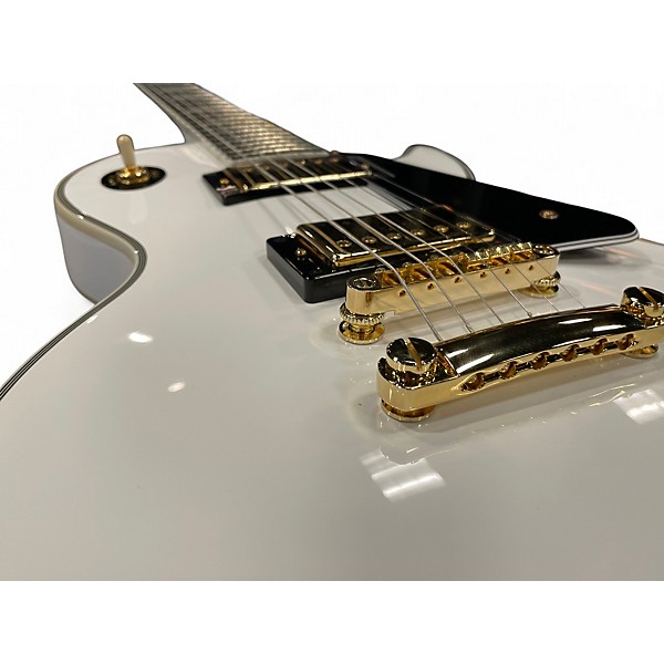 Used 2020s Epiphone Les Paul Custom White Solid Body Electric Guitar