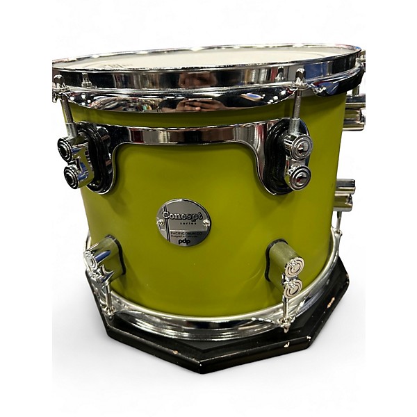 Used PDP by DW 4 Piece Concept Series Satin Olive Drum Kit