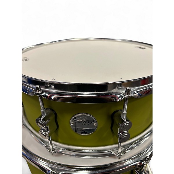 Used PDP by DW 4 Piece Concept Series Satin Olive Drum Kit