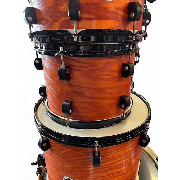 Used Crush Drums & Percussion 4 Piece Chameleon Ash Orange Drum Kit