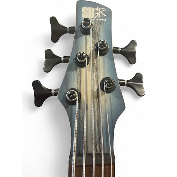 Used 2020s Ibanez SR605E Trans Blue Electric Bass Guitar
