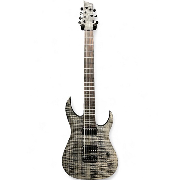 Used Schecter Guitar Research Sunset 7 Extreme Grey Ghost Solid Body Electric Guitar
