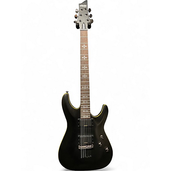 Used Schecter Guitar Research Demon 6 Aged Satin Black Solid Body Electric Guitar