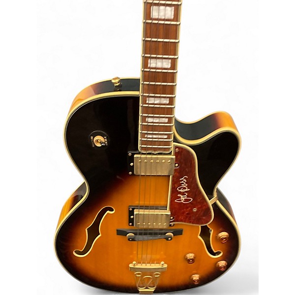 Used Epiphone Joe Pass Emperor II 3 Tone Sunburst Hollow Body Electric Guitar