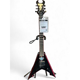 Used Schecter Guitar Research Balsac V Mike Derks Black Solid Body Electric Guitar