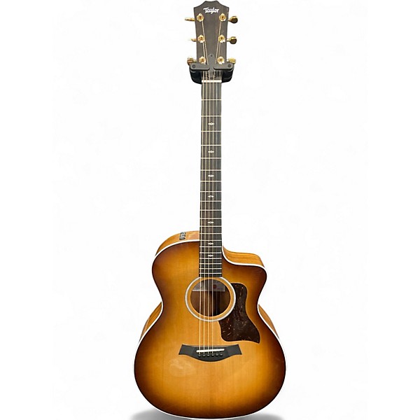 Used Taylor 214ce dlx 2 Color Sunburst Acoustic Electric Guitar