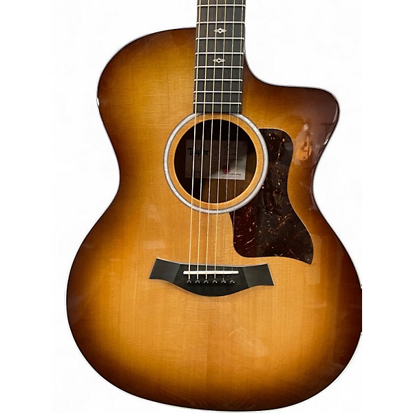 Used Taylor 214ce dlx 2 Color Sunburst Acoustic Electric Guitar