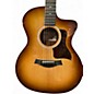 Used Taylor 214ce dlx 2 Color Sunburst Acoustic Electric Guitar