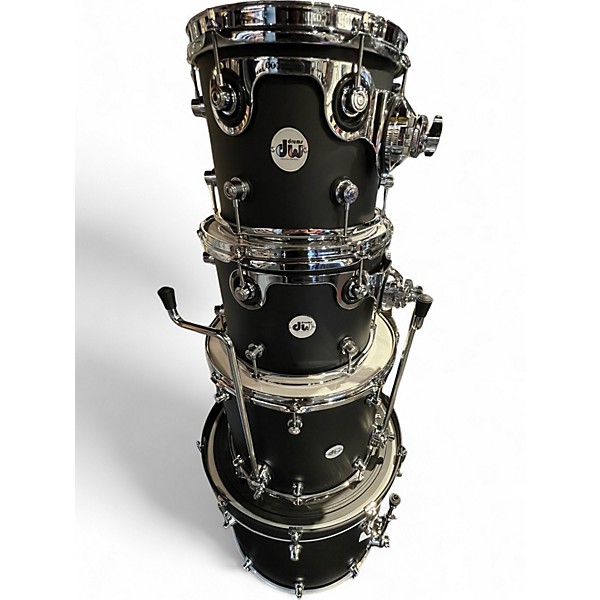 Used DW 4 Piece Design Series Black Satin Drum Kit