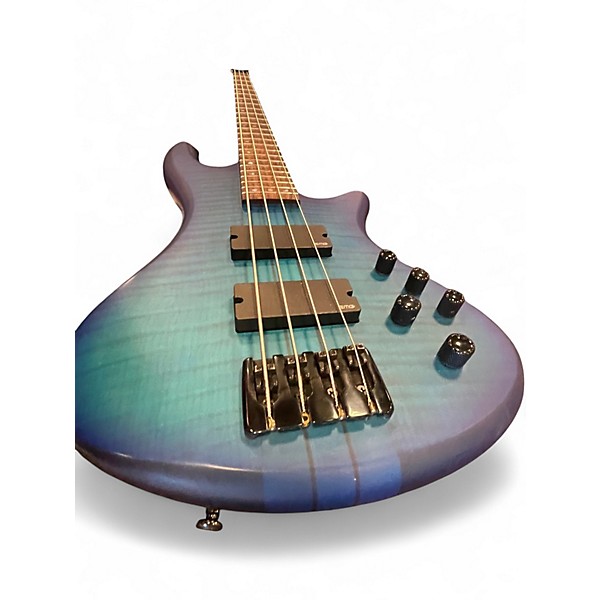 Used Schecter Guitar Research Studio 4 Blue Electric Bass Guitar