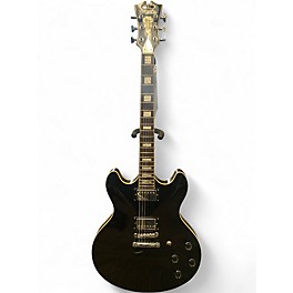 Used D'Angelico Premier Series DC Black Hollow Body Electric Guitar
