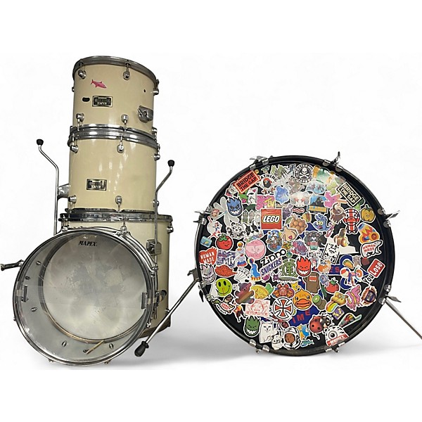 Used Mapex 5 Piece Venus White Drum Kit