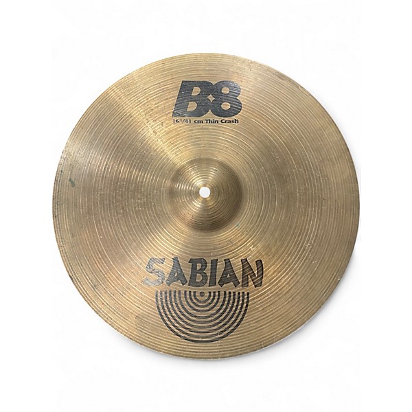 Used SABIAN 16in B8 Thin Crash Cymbal