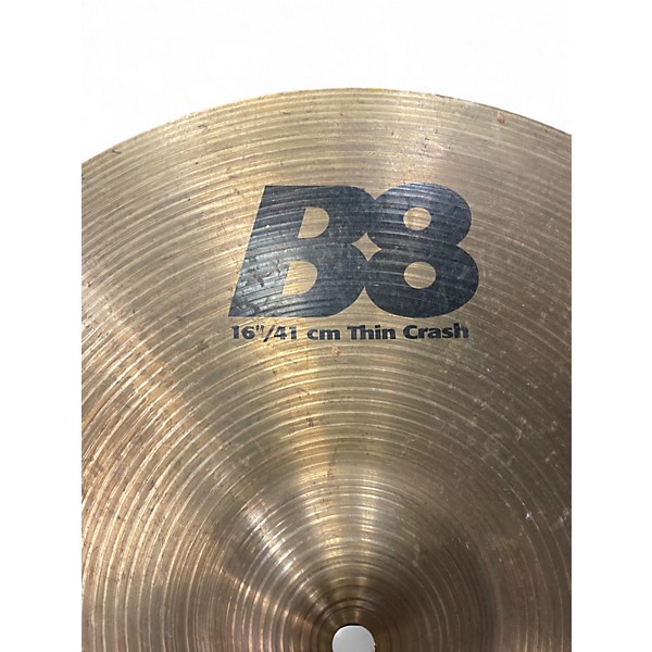 Used SABIAN 16in B8 Thin Crash Cymbal