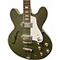 Used Epiphone Casino Worn Olive Satin Hollow Body Electric Guitar