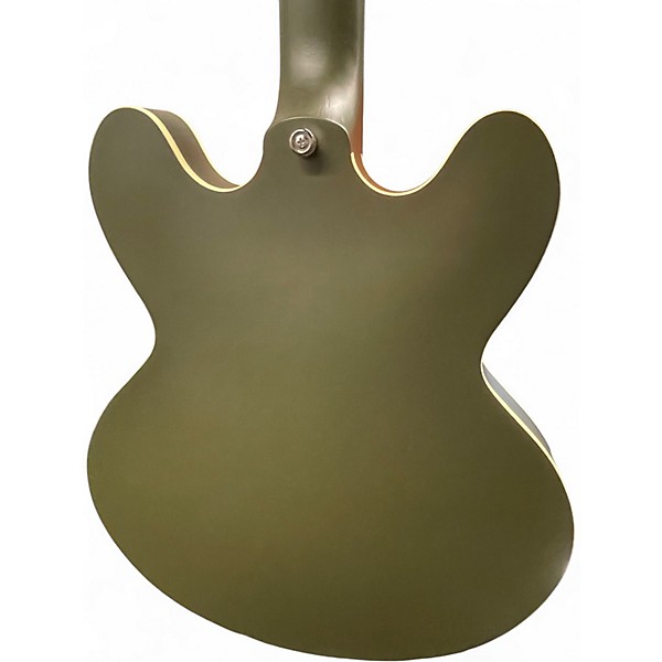 Used Epiphone Casino Worn Olive Satin Hollow Body Electric Guitar