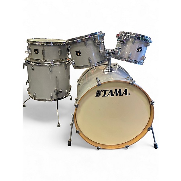 Used TAMA 5 Piece Superstar Silver Sparkle Drum Kit