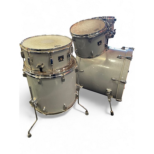 Used TAMA 5 Piece Superstar Silver Sparkle Drum Kit