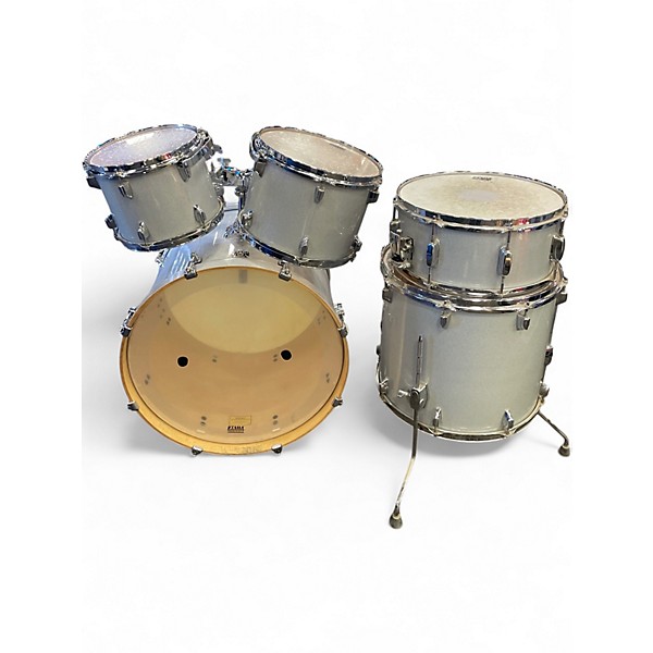 Used TAMA 5 Piece Superstar Silver Sparkle Drum Kit