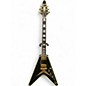 Used Gibson 2000s Flying V Custom Black and Gold Solid Body Electric Guitar thumbnail