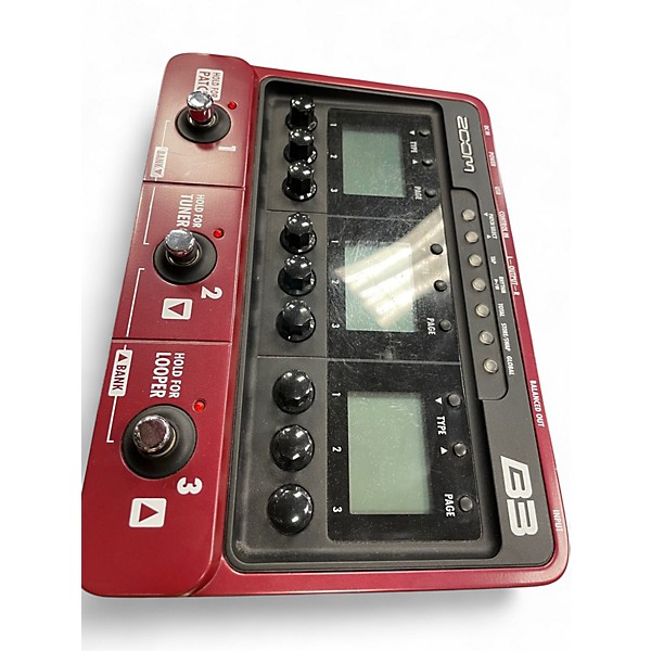 Used Zoom B3 Bass FX And Amp Simulator Bass Effect Pedal