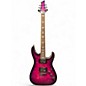 Used 2024 Schecter Guitar Research Omen Extreme 6 Pink Solid Body Electric Guitar thumbnail
