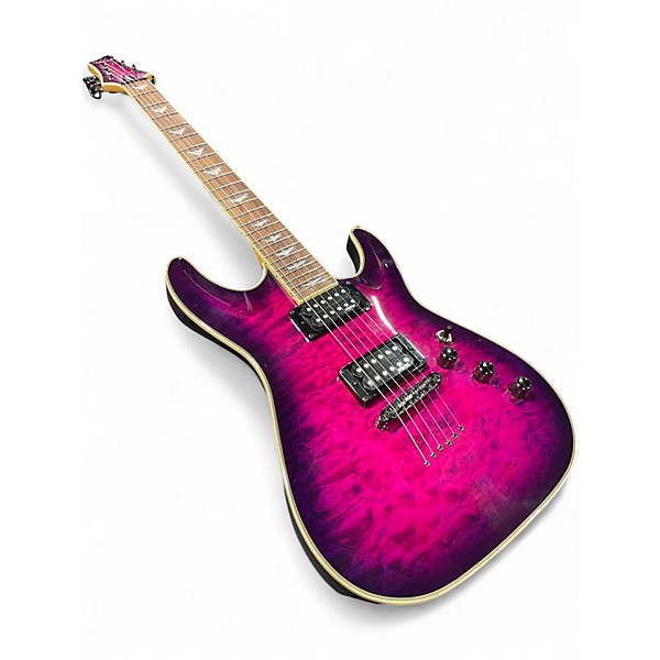 Used 2024 Schecter Guitar Research Omen Extreme 6 Pink Solid Body Electric Guitar