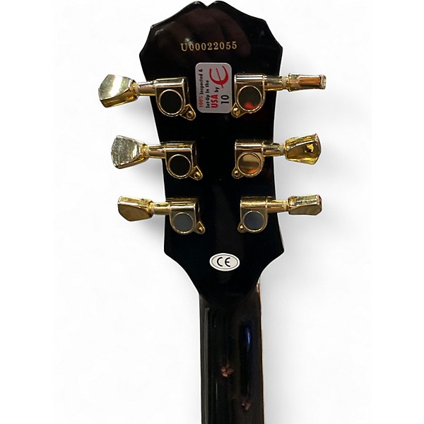 Used Epiphone les paul custom 3 pick up ebony Solid Body Electric Guitar