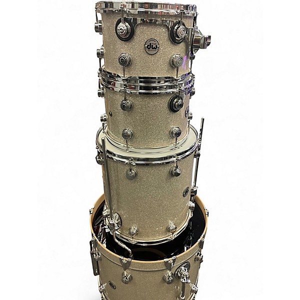 Used 2025 DW 4 Piece Collector's Series BROKEN GLASS Drum Kit