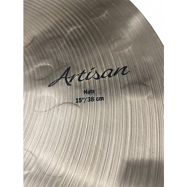 Used SABIAN 15in Artisan Hi Hat Pair Brilliant Cymbal