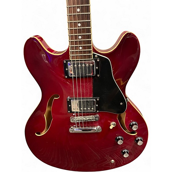 Used Hamer ECHOTONE Cherry Hollow Body Electric Guitar